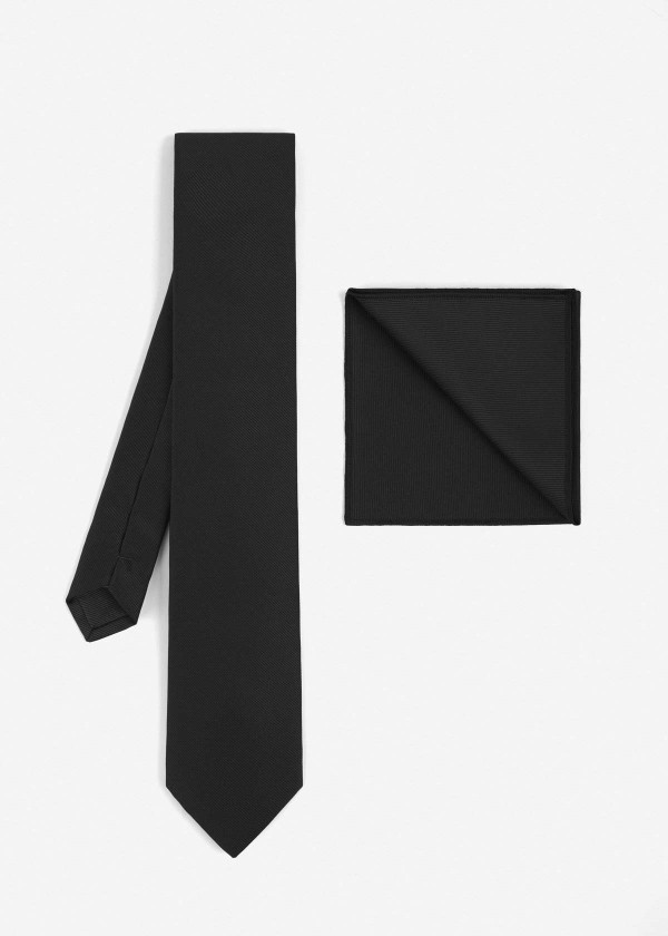 ست کراوات و پوشت 2411214-مشکی