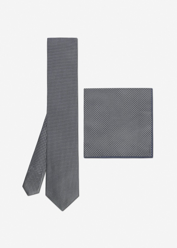 ست کراوات و پوشت 2411215-سرمه ای روشن