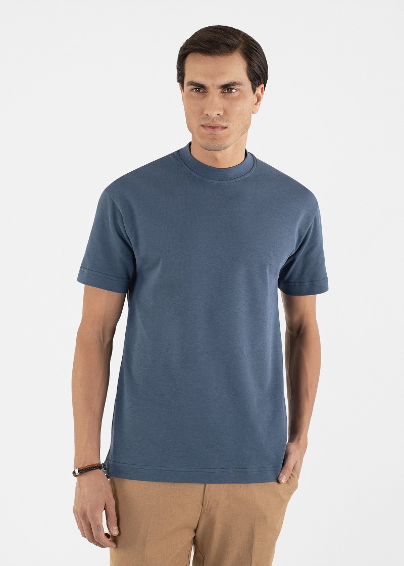 تی شرت یقه گرد مردانه 2310604-آبی